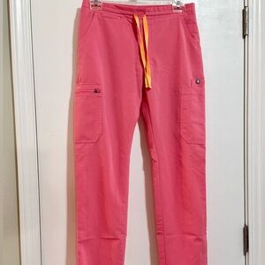 Figs Neon Pink XS YOLA Straight Leg Pants
